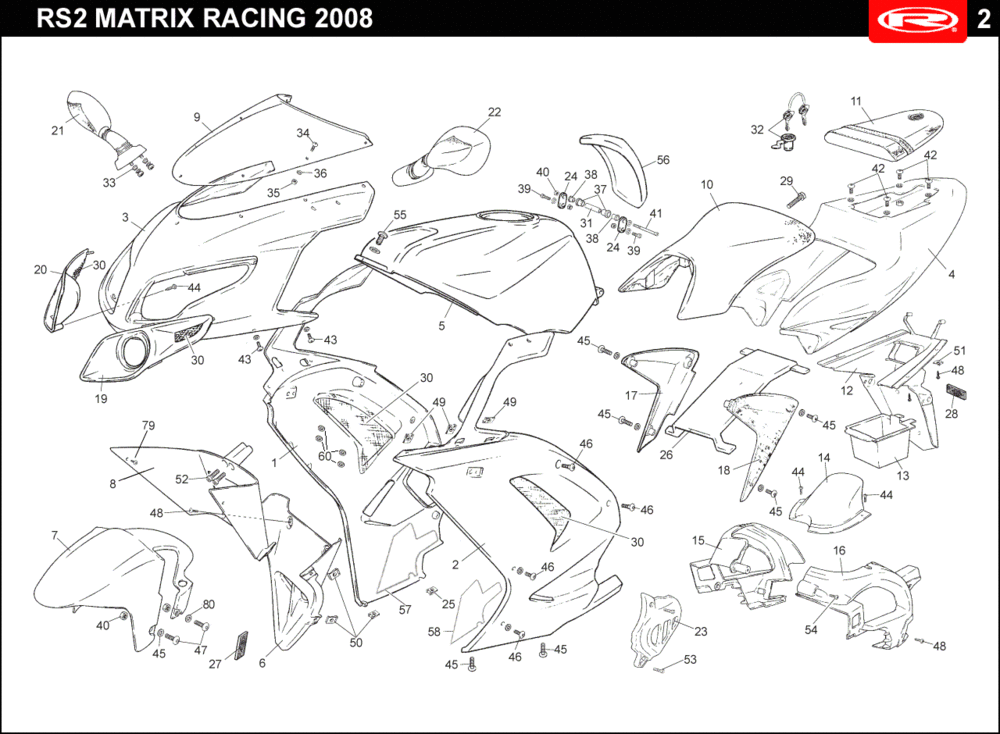 Motorhauben Rieju Rs2 racing schwarz 2010 2-Takt