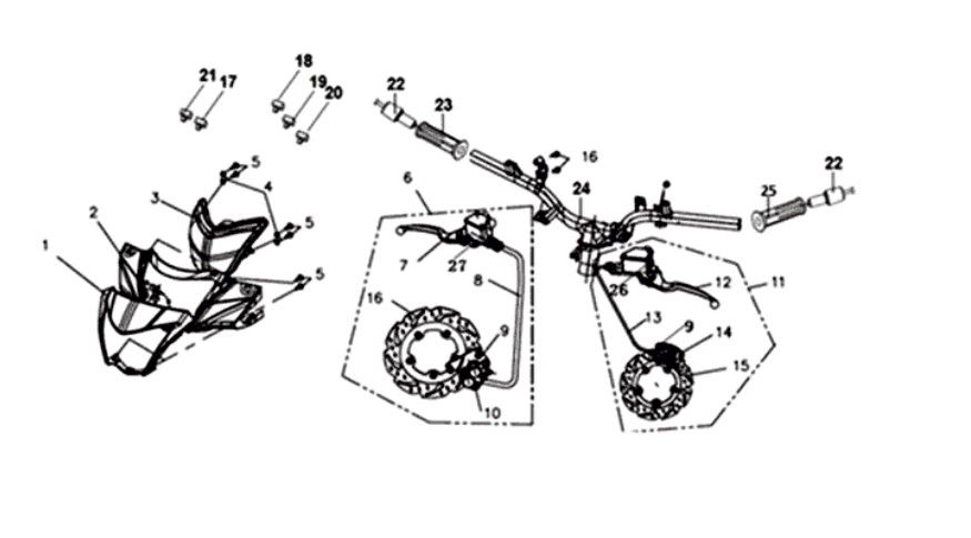 Hauben/Lenkungsteile Sym Symphony ST (WH-006) weiß