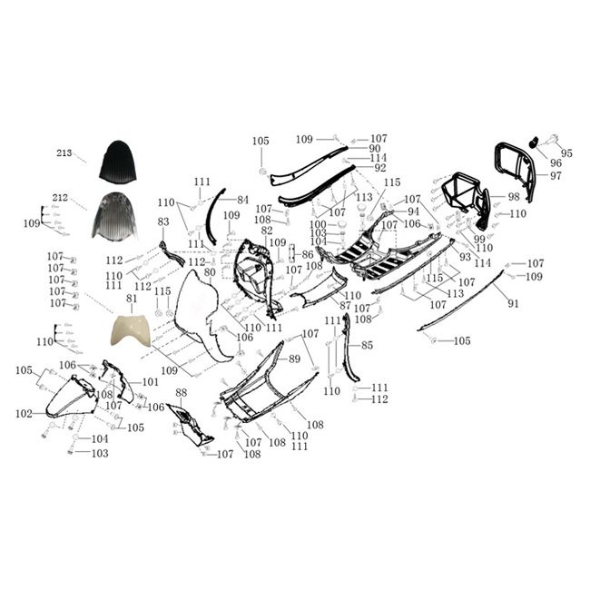 Kappenteile für Agm Veterano schwarz