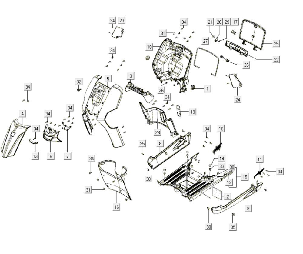 Vorderes Haar schneidet Kymco Like 200i White
