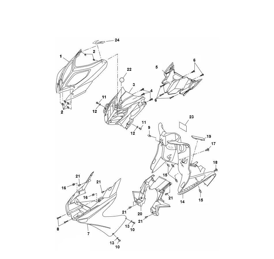 Deckt Yamaha Aerox 4-Takt 2014 ab