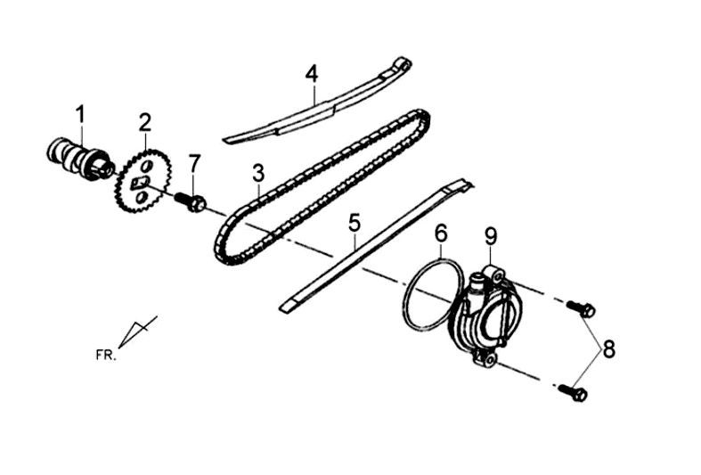 Kettenspanner Kettenführung Sym Tonik (WH8018P) weiß