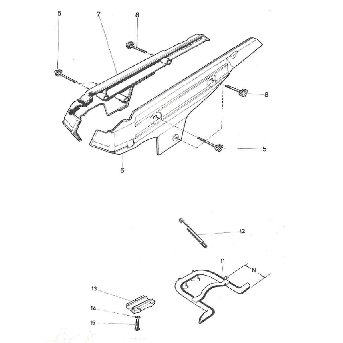 Kettingschermen - standaard Puch Maxi