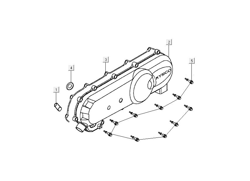 Kickstartdeckel Kymco People 2-Takt blau