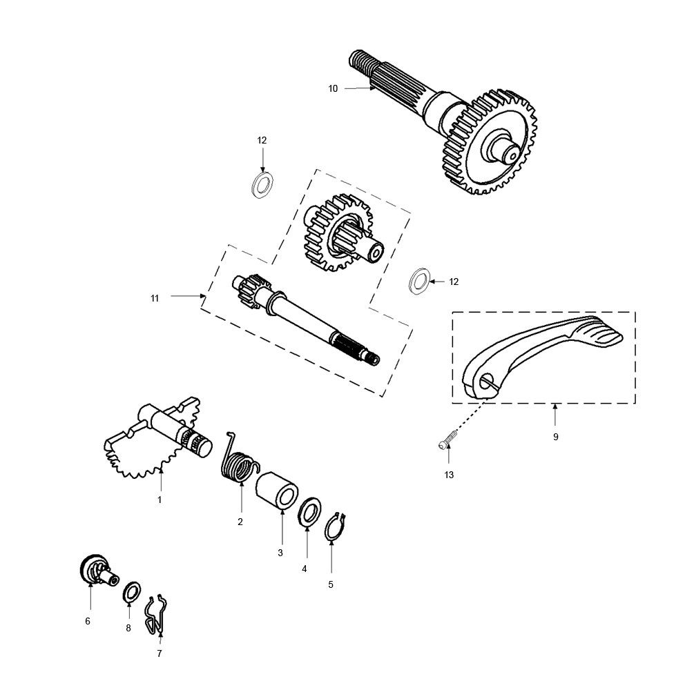 Kickstarteras - Kickstartpedaal - Tandwielen Peugeot Speedfight 2 50 2-takt LC Euro 2