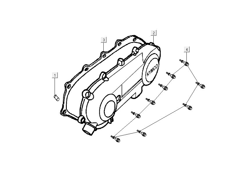 Kickstarterdeckel Kymco Grand Dink 2-Takt Anthrazit