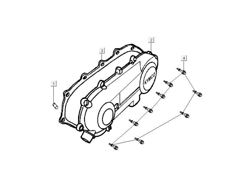 Kickstarterhaube Kymco Super9 ac om mattschwarz gelb