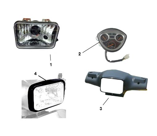 Tacho - Scheinwerfer Senzo RiValuX S 4-Takt