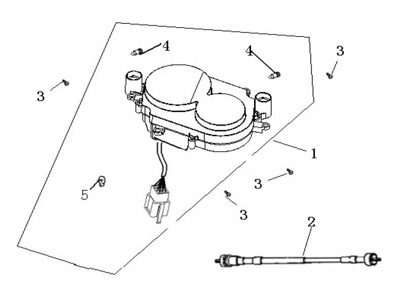 Tacho Generic Ideo schwarz 2007 2-Takt 25