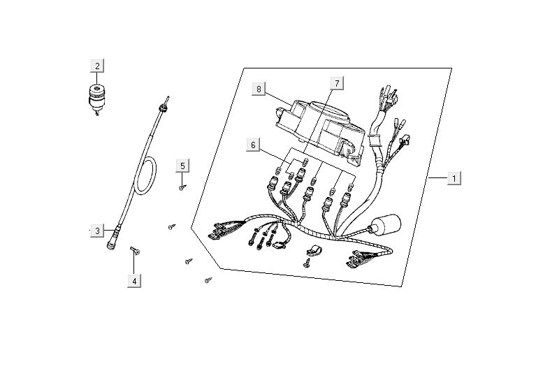 Tacho Kymco Agility 10' 4-Takt dunkelgrau