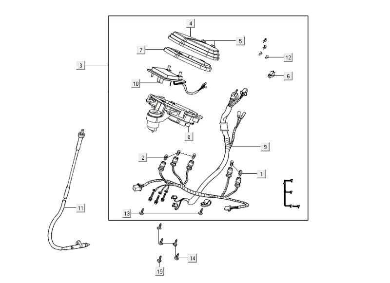 Tacho Kymco Agility 16'+ 4-Takt-Einspritzung euro4 mattgrau