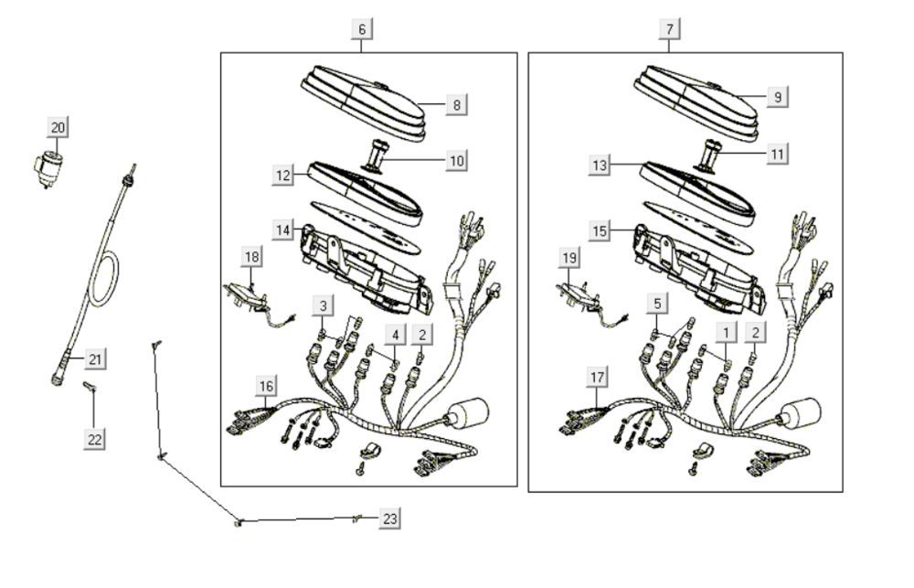 Tacho Kymco Like 200i Weiß