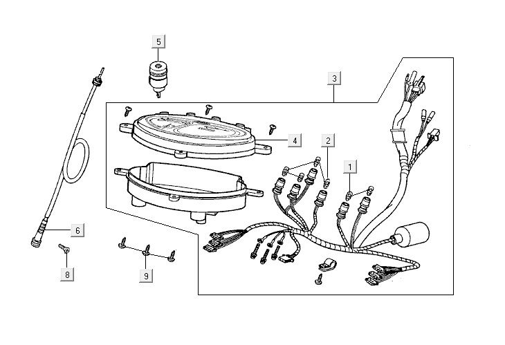 Tacho Kymco Yup 2t ac blue