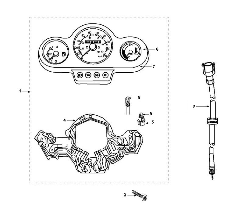 Tacho Peugeot Speedfight 2 LC E2 2-Takt