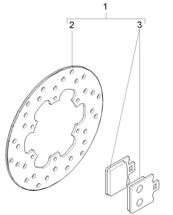 Vespa GTS 125 4T E4 ABS 2019 Bremssatz (EMEA)