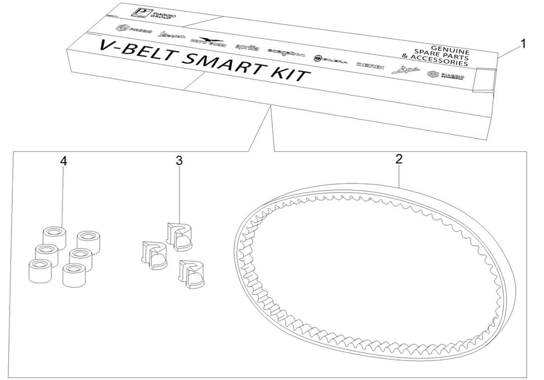 Kit Getriebe Vespa Sprint 125 4T 3V IE ABS