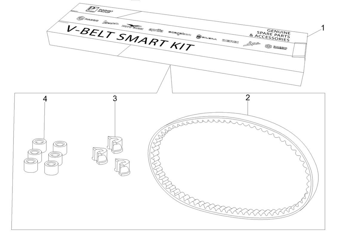 Übertragungssatz Vespa GTV 250 4T 4V IE