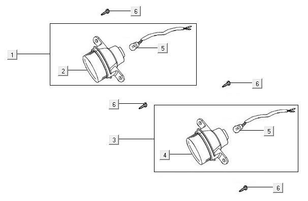 Blinklicht Kymco MXU 500