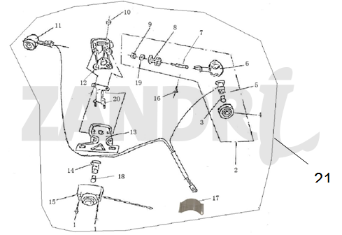 Blink hinten BTC Grande Retro GT1 blaue Creme