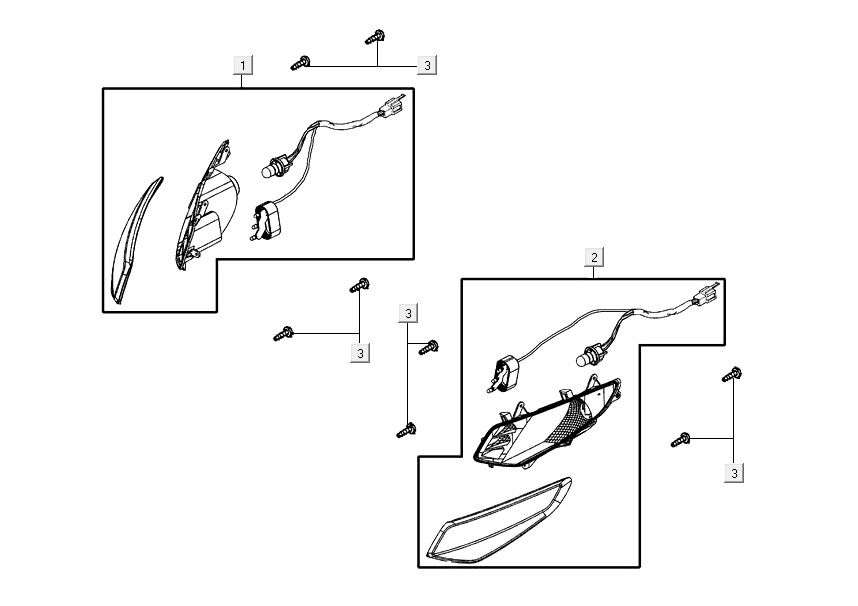 Blinker AGILITY 16+ 4T 125 Matt Metallic Silber