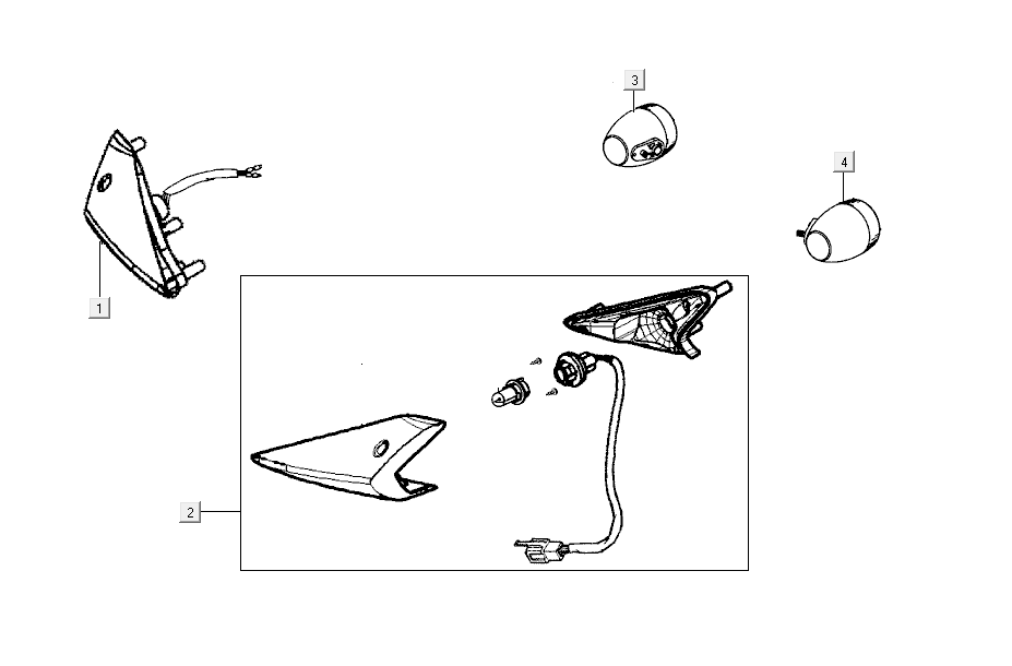 Blinker Kymco Agility Delivery 4-Takt euro4 schwarz