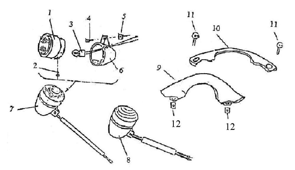 Blinker für Turbho RG50 creme