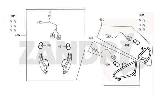 Blinker Santini Capri dunkelblau