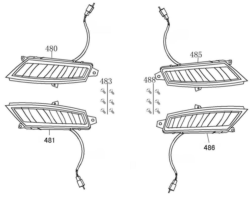 Blinker Benzhou YY50QT-45A schwarz