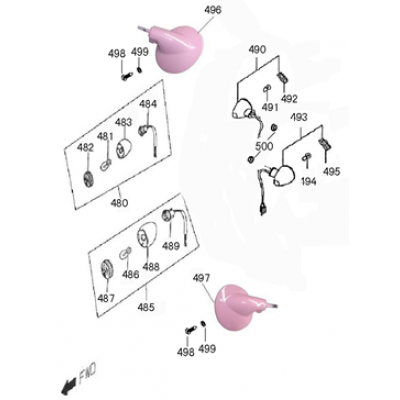 Blinker China Pico Anthrazit matt