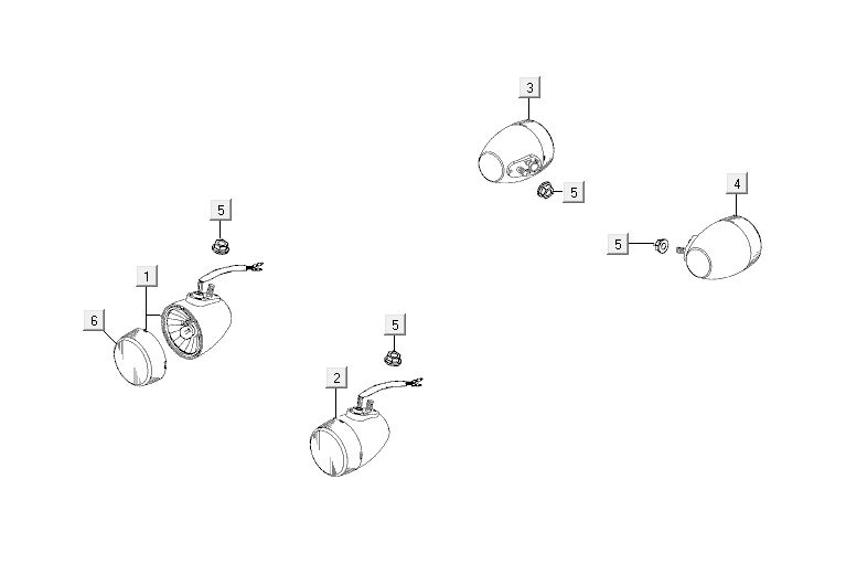 Blinklicht Kymco Agility 10' 4-Takt sportliches Rot