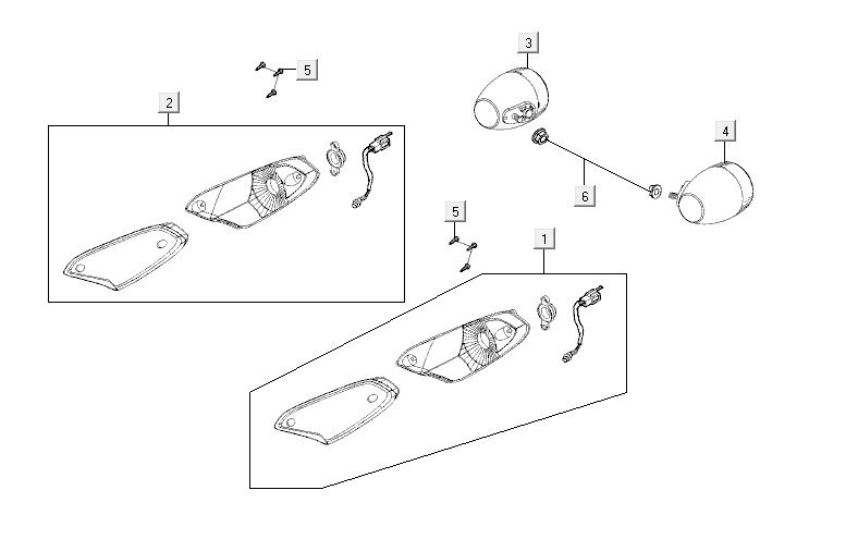 blinker Kymco Agility 12 4-Takt 125 blau