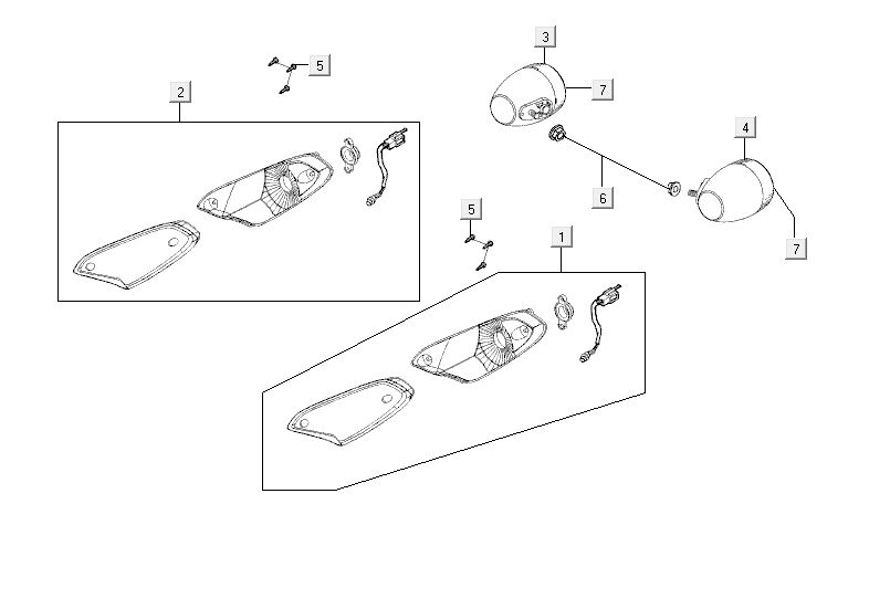 Blinker Kymco Agility Fat 12' 4-Takt blau