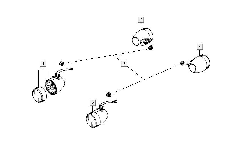 Indikatoren Kymco Carry 4-Takt-Einspritzung euro4 weiß