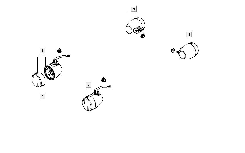 Blinker Kymco Carry 4-Takt weiß