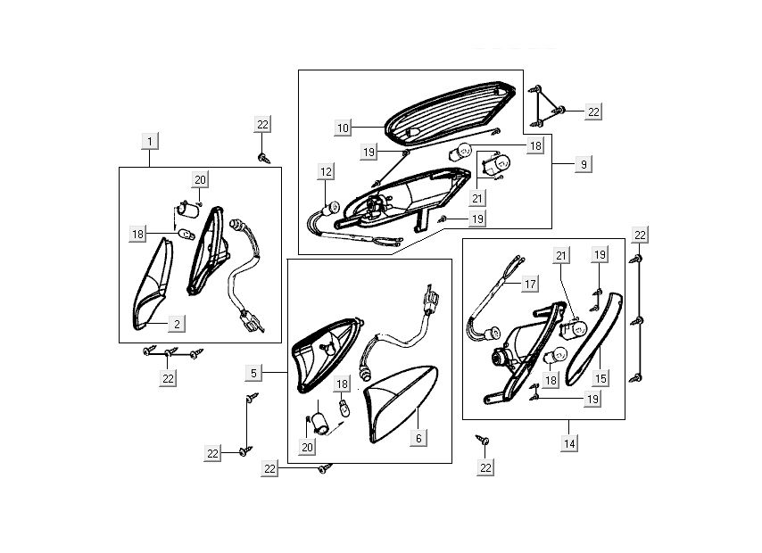 blinker Kymco Grand Dink 2-Takt Anthrazit