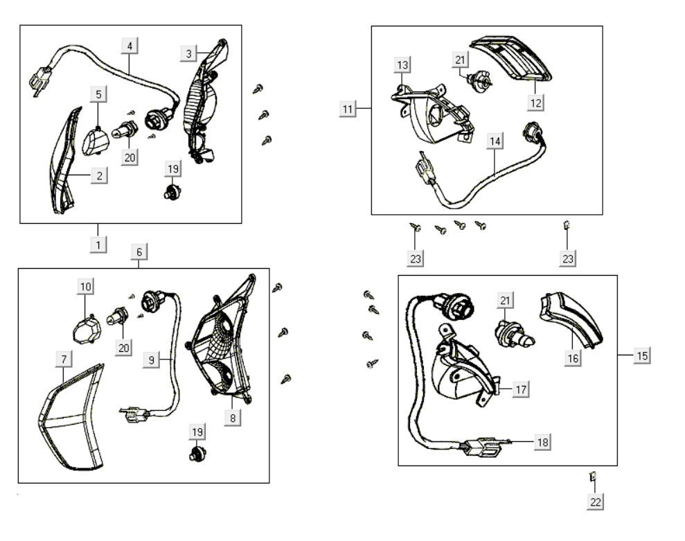 Blinker Kymco Like 200i Schwarz