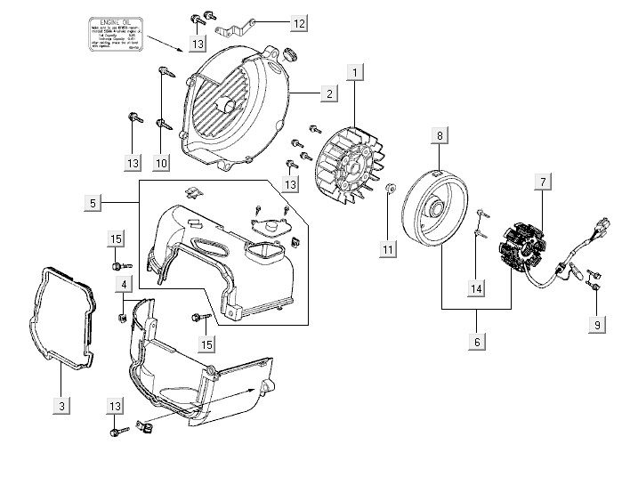 Kühlschrankzündung Kymco Vitality 4t AC Anthrazit