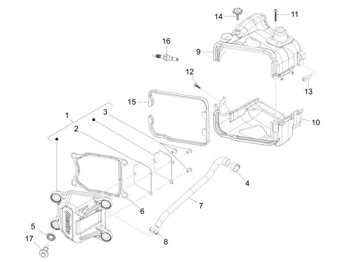 Kühlschrank - Ventildeckel Vespa Sprint 45km 4-Takt-4-Ventil