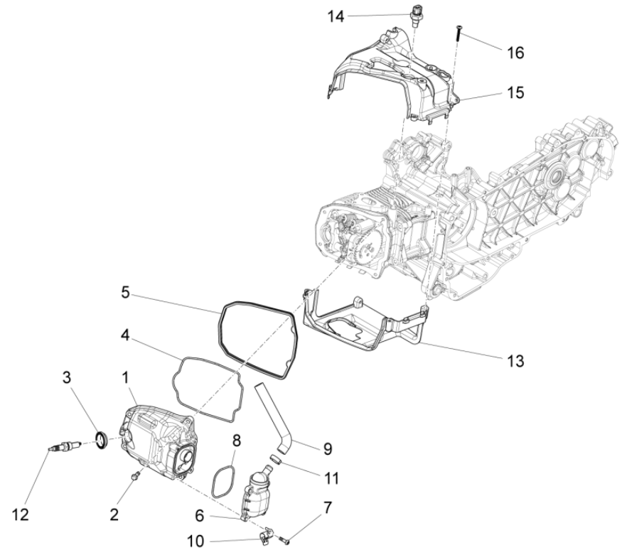 Piaggio Fly 125 4-Takt 3V IE E3 Kopfhaube