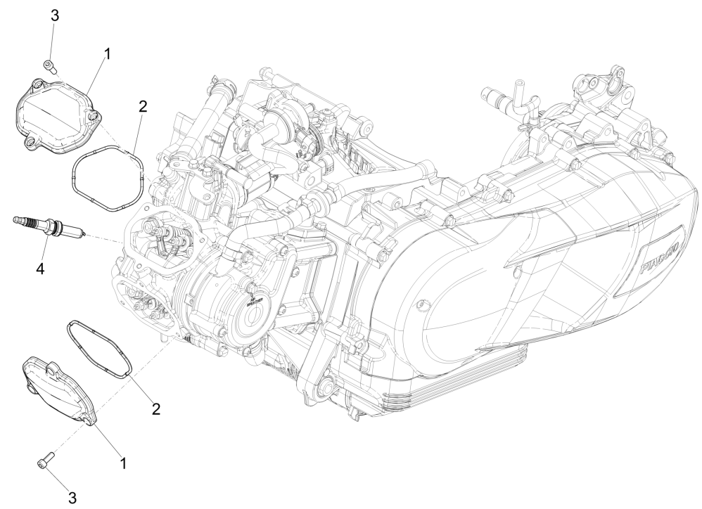 Piaggio Medley 150 4T IE ABS E4 2016-2020 Kopfhaube (EMEA)