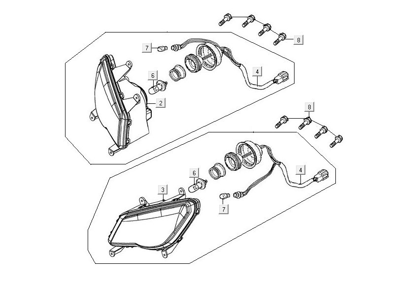 Scheinwerfer Kymco MXU 300R