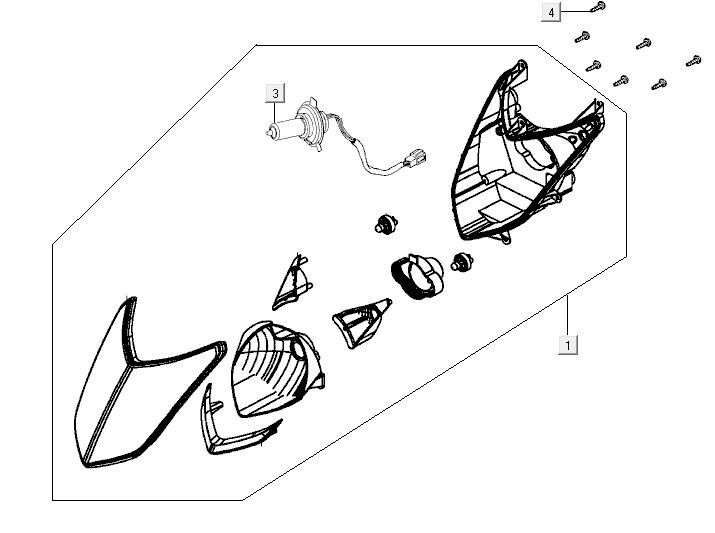 Scheinwerfer AGILITY CITY 16 4T 150