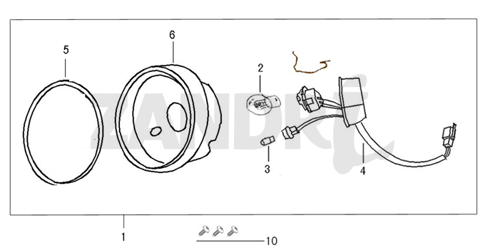 Hauptscheinwerfer Santini Capri braun