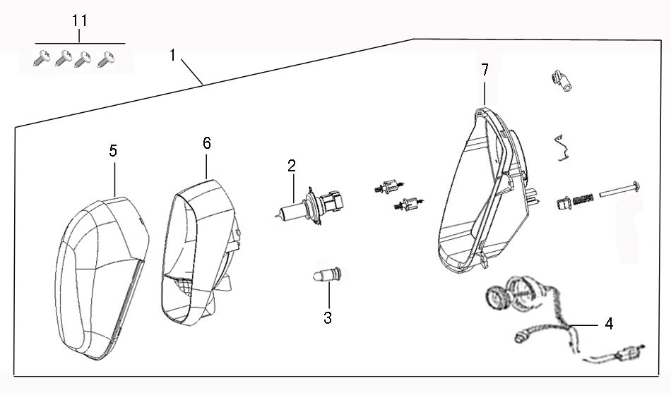 Scheinwerfer Benzhou ZN50QT-36 creme
