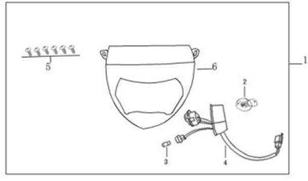 Scheinwerfer China Zip weiß
