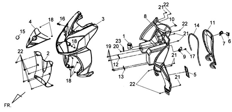 Scheinwerfer Blinker Sym Jet 4 (R086) rot