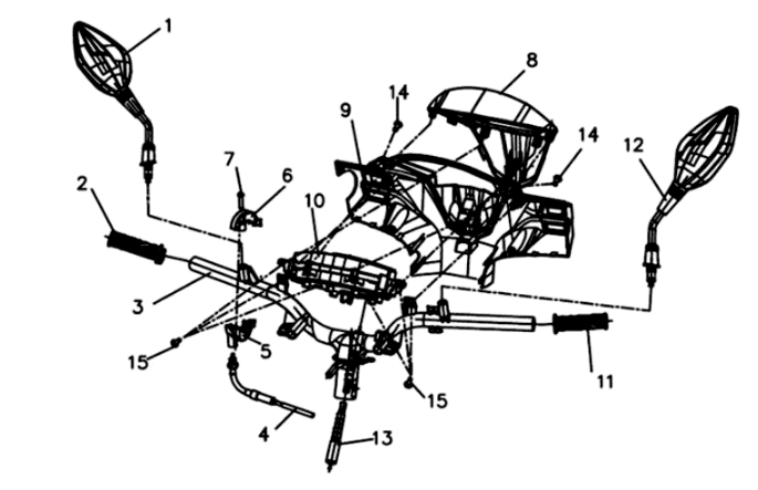 KPL-Scheinwerfer Sym Symphony ST E3 Weiß (WH-006)