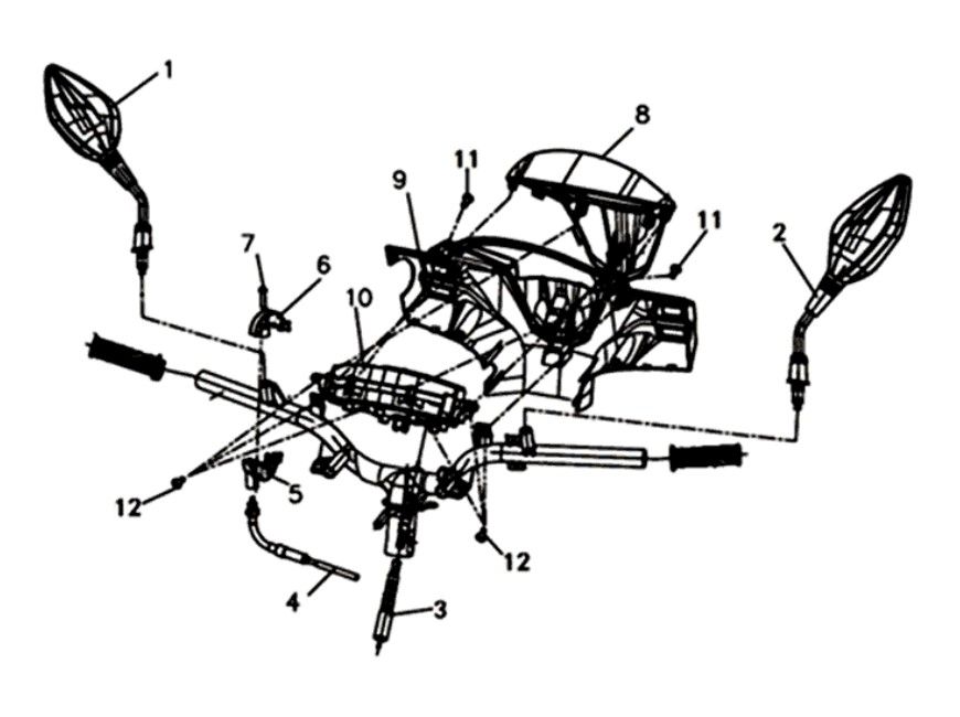 Scheinwerferabdeckung Gegenspiegel Sym Symphony ST euro4 (BK-7C) hellschwarz