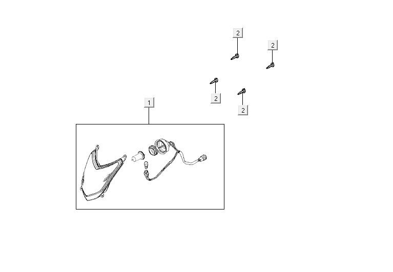 Scheinwerfer Kymco Agility 10' 4-Takt Silber