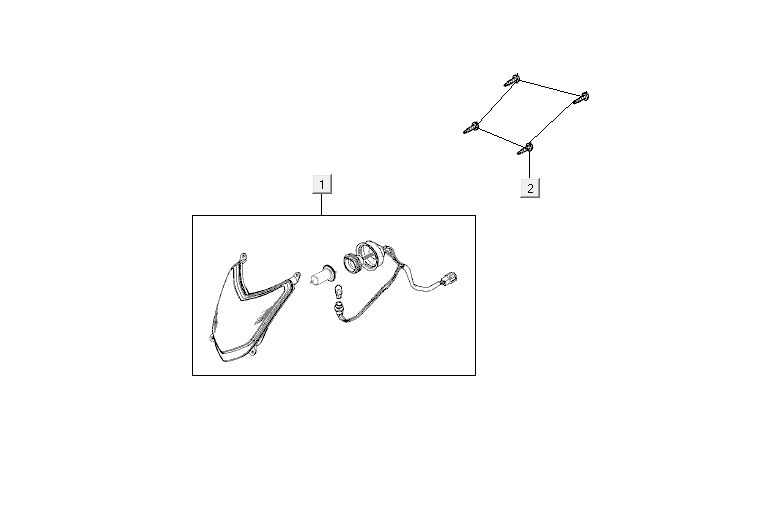 Scheinwerfer Kymco Agility 12' 4-Takt Silber